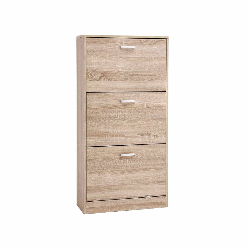 Schuhschrank 3 Klappen Holzoptik von Vasagle