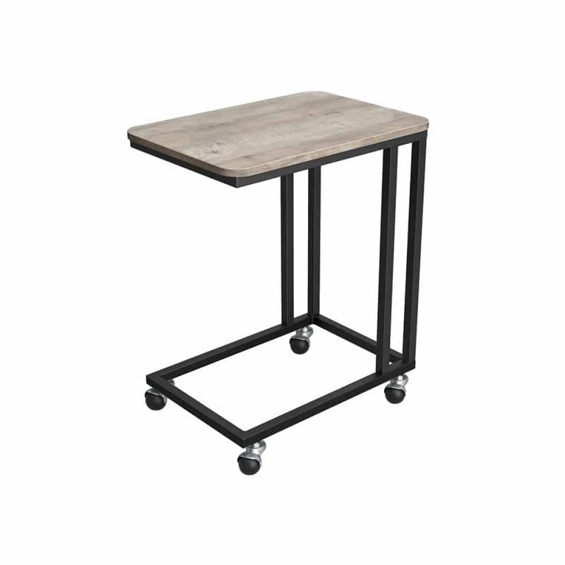 Sofatisch mit Rollen Greige-Schwarz von Vasagle