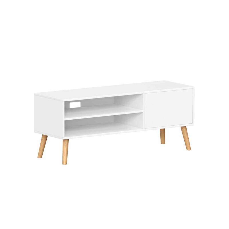TV-Schrank mit 1 Tür 40 x 120 x 49 cm weiß von Vasagle
