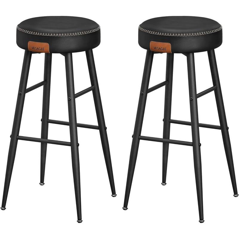 Vasagle Barhocker 2er-Set Schwarz von Vasagle