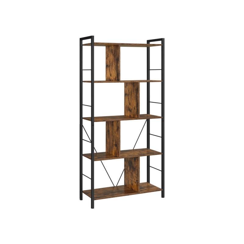 Vasagle Bücherregal 5 Ebenen 74 cm x 150 cm x 30 cm Braun-Schwarz von Vasagle