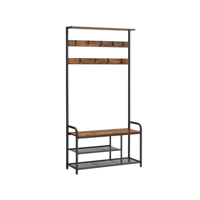 Vasagle Garderobenständer 30 cm x 85 cm x 180,5 cm Braun-Schwarz von Vasagle