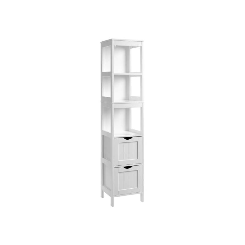 Vasagle Hochschrank mit 2 Schubladen 30 cm x 30 cm x 141,5 cm Weiß von Vasagle