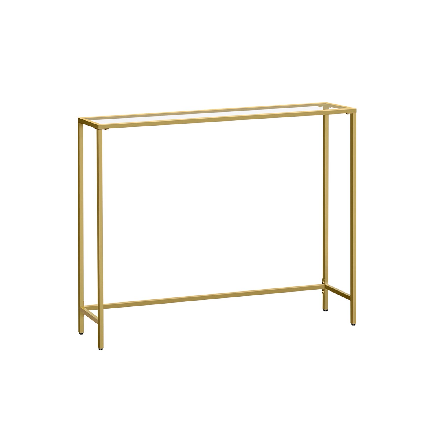 Vasagle Konsolentisch Hartglas 20 cm x 100,5 cm x 80 cm Gold Vasagle Konsolentisch Hartglas 20 cm x 100,5 cm x 80 cm Gold von Vasagle