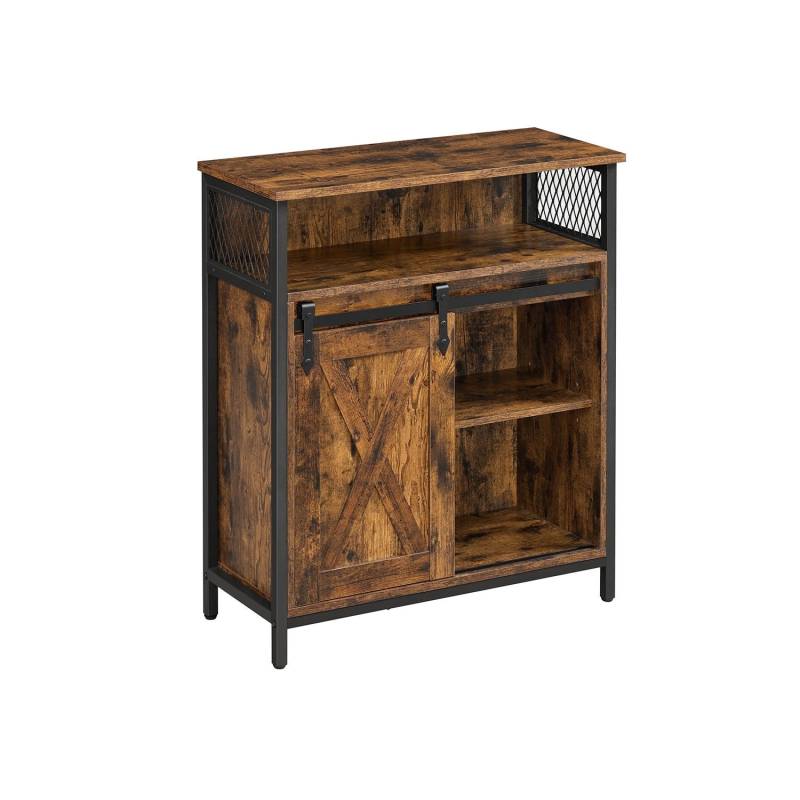 Vasagle Küchenschrank Rustikal 30 cm x 70 cm x 80 cm Braun-Schwarz von Vasagle