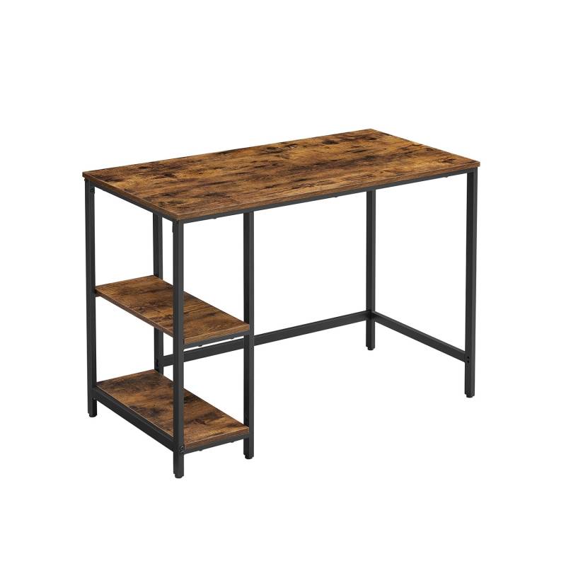 Vasagle Schreibtisch 2 Ablagen 50 cm x 100 cm x 75 cm Braun-Schwarz von Vasagle