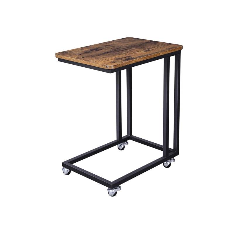 Vasagle Serviertisch mit Rollen 35 cm x 50 cm x 60 cm Braun-Schwarz von Vasagle