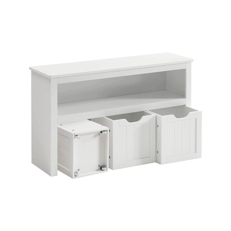 Vasagle Spielzeugschrank mit Rollen 102 cm x 30 cm x 60 cm Weiß Vasagle Spielzeugschrank mit Rollen 102 cm x 30 cm x 60 cm Weiß von Vasagle