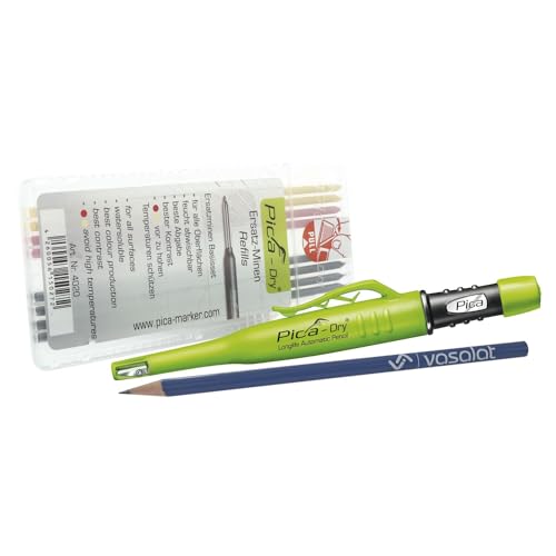 Pica Tieflochmarker - Pica-Set - Dry Longlife Stift 3030 mit 8 Ersatzminen graphit 2B/gelb/rot Pica Tieflochmarker - Pica-Set - Dry Longlife Stift 3030 mit 8 Ersatzminen graphit 2B/gelb/rot von vasalat