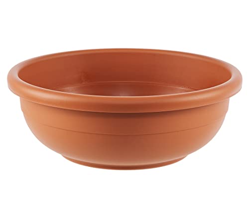 Vasar Pflanzschale Aurora terrakotta, Blumentopf frostbeständig, Höhe 18 cm, Ø 50 cm, Kunststoff, orange von Dehner