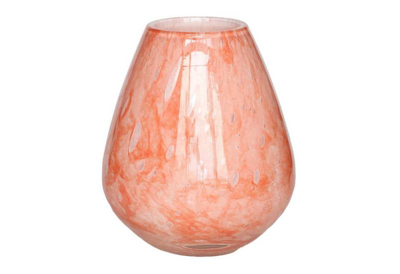 Vase the World Tischvase Glasvase hellrosa 20 cm bauchig Blumenvase (1 St., 1 Vase), mundgeblasen aus Glas, Blumenvase leicht gemustert von Vase the World