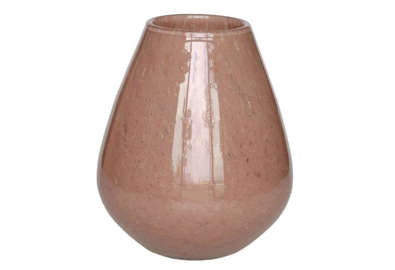 Vase the World Tischvase Glasvase hellrosa 20 cm bauchig Blumenvase (1 St., 1 Vase), mundgeblasen aus Glas, Blumenvase leicht gemustert von Vase the World