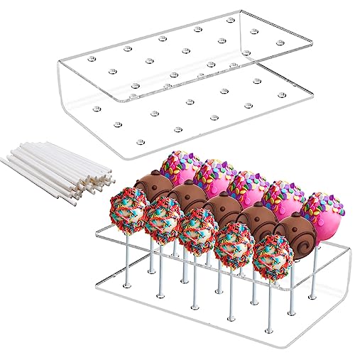 Vasemele 2 Stück Cake Pops Ständer mit 100 Stück Cake Pop Stiele 15 Löcher Lollipop Halter Ständer 16 X 9 X 4 cm Acryl Popcake Halterung Cake Pop Ständer Klar Cake Pop Halter Ständer Vasemele 2 Stück Cake Pops Ständer mit 100 Stück Cake Pop Stiele 15 Löcher Lollipop Halter Ständer 16 X 9 X 4 cm Acryl Popcake Halterung Cake Pop Ständer Klar Cake Pop Halter Ständer von Vasemele