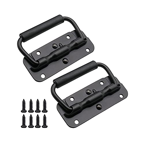 Vasemele Gefedert Kistengriff 2 Stück Klappgriff 100 mm Klappgriffe Tragegriffe Hardware Boxen Griff Tragegriff Kistengriff Griffe Ziehen Mit Isolierter Gummigriffabdeckung für Toolbox Tür Schwarz Vasemele Gefedert Kistengriff 2 Stück Klappgriff 100 mm Klappgriffe Tragegriffe Hardware Boxen Griff Tragegriff Kistengriff Griffe Ziehen Mit Isolierter Gummigriffabdeckung für Toolbox Tür Schwarz von Vasemele