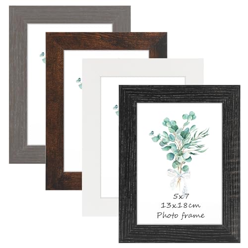 Vasemouh Bilderrahmen 13x18 CM 4er-Set in verschiedenen Farben, für Wand- und Tischaufstellung von Vasemouh