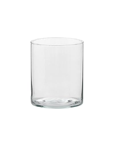 Zylinder aus transparentem Glas, Durchmesser 10 cm, Höhe 10 cm. von Sandra Rich