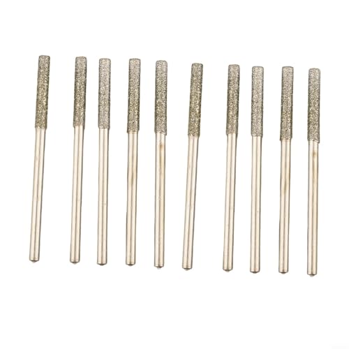 10 Stück Bohrer für Glas, Jade und Bernstein mit 2 35 mm Schaft, ideal für Schmuckherstellung und Bastelprojekte (10 Stück 2,0 mm) von Vasiumic