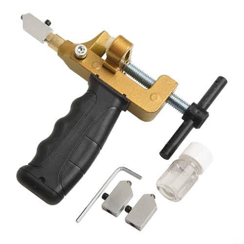 2-in-1-Fliesenglasschneider mit Fliesenbrechzange, Rad aus legiertem Stahl, ergonomischer langer Griff, 180 mm Handwerkzeug zum Schneiden von Fliesen, Glas, Spiegeln von Vasiumic