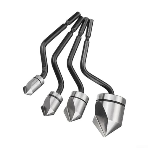 Entgratwerkzeug mit Griff NB1000 und BC6301 bis BC1651 Anfasfräserköpfe Set für den Einsatz auf Metall, Kunststoff und Gummimaterialien (4 Stück) von Vasiumic