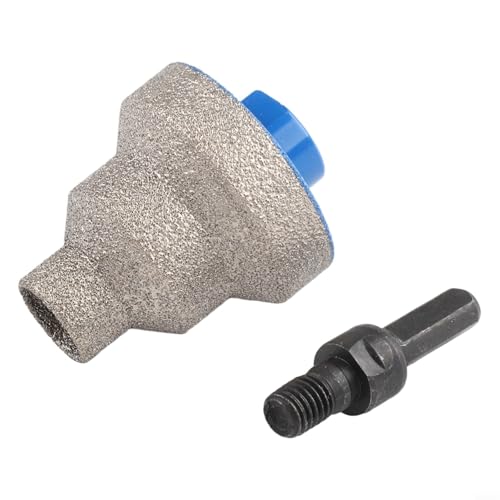 Stufenbohrer mit abgeschrägten Fasen-Bits, gerades Nut-Design für präzise Lochöffnung in Holz, Aluminium, für Fliesen und Marmor mit Schmirgelmaterial (10 mm mit Adapter) von Vasiumic