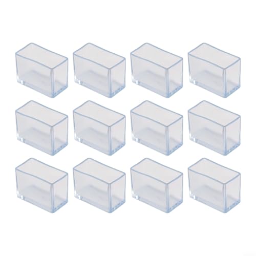 Stuhlbeinschoner aus PVC, für leise Möbelbewegungen und Bodenschutz (15 x 30 mm), 12 Stück von Vasiumic