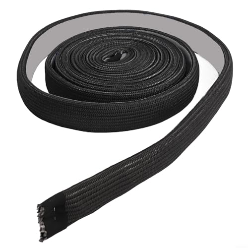 Vasiumic 380 cm Fiberglas-Drahtgeflecht-Dichtungsset für Kamado Joe Classic Grill, hochtemperaturbeständiger Dichtungsstreifen, selbstklebend, Grillzubehör, schwarz von Vasiumic