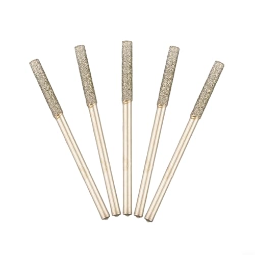 Vasiumic 5-teiliges 0,8–2,5 mm diamantbeschichtetes Bohrer-Set mit 2,35 mm Schaft für Glas, Jade, Bernstein, Fliesen, Porzellan, Ziegel und Stein, präzises Drehwerkzeug-Zubehör (5 Stück 2,5 mm) von Vasiumic