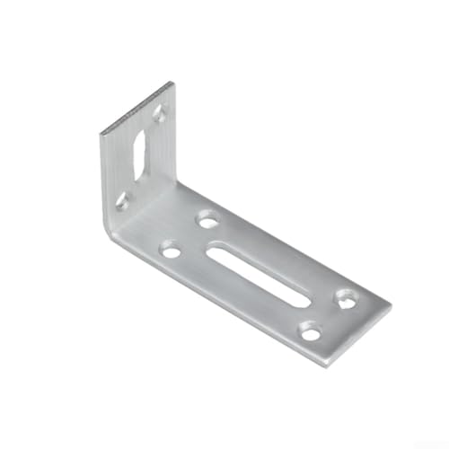 Vasiumic 90 Grad rechtwinklige Halterungen aus Edelstahl, robuste Eckstreben, verdickte L-Form, Eckplattenverbinder für Regale, Möbel, Schrank, Rahmenstütze (40 x 80 mm) von Vasiumic