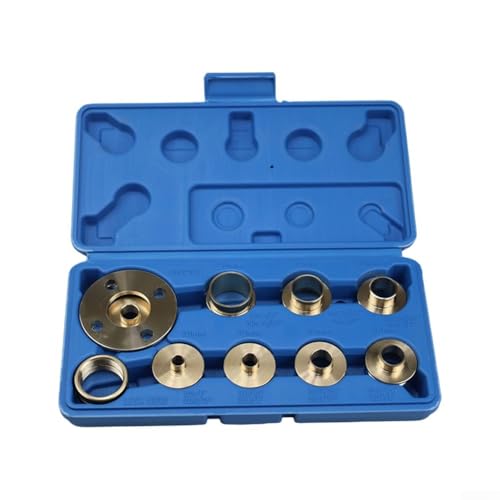 Vasiumic Acryl-Oberfräsen-Grundplatte mit Zentrierstift und 10 Messing-Führungsbuchsen, 10–30 mm, kompatibel mit Porter-Kabel/Handwerker für Holzbearbeitungsarbeiten von Vasiumic