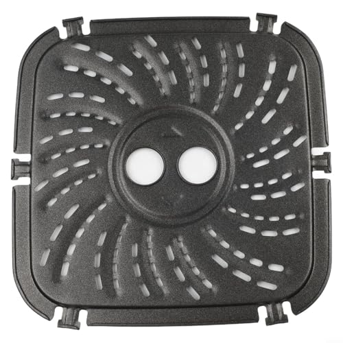 Vasiumic Air Fryer Grillplatte, 8QT, kompatibel mit Vortex Pro Plus, Karbonstahl, doppellagige Antihaftbeschichtung, leicht zu reinigen, Ersatzzubehör mit Laschen (19,4 x 19,2 cm) von Vasiumic