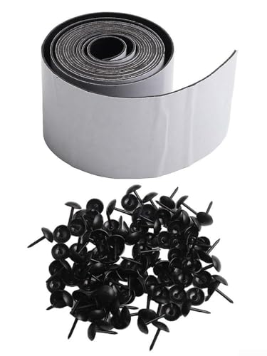 Vasiumic Balkenband aus Kunstholz, dekorative Metalloptik, selbstklebend, PVC-Leder, Deckenbalkenabdeckung mit 100 Reißzwecken, für Hüttenläden, Kaminsims (4 x 152 cm) von Vasiumic
