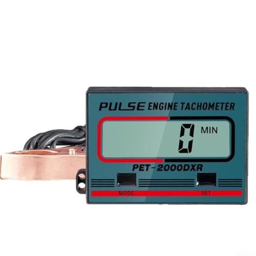 Vasiumic Digitaler Motor Drehzahlmesser Handheld Drehzahlmesser für Kettensäge Benzinmotoren Rasenmäher Motorräder Autos Boote mit Display Induktive Messung von Vasiumic