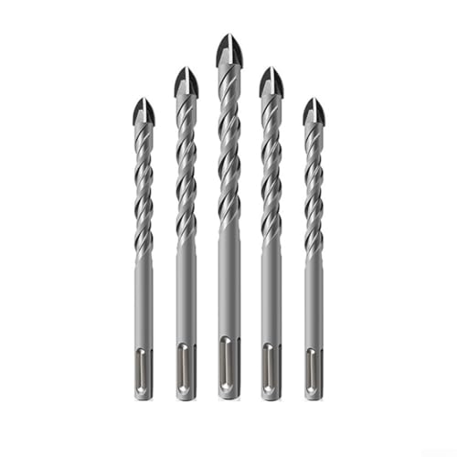 Vasiumic Fliesenporzellanbohrer für SDS Plus Hartmetallbestückt für Keramik, Granit, Fliesen, Stein, Holz, Kunststoff, Beton, Wandbohren, kompatibel mit elektrischen Schlagbohrern (8 × 160 mm) von Vasiumic