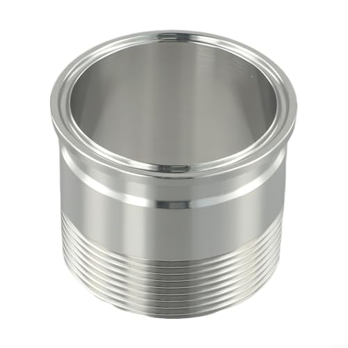 Vasiumic Für Tri Clamp Adapter Edelstahl Außengewinde Verbinder 2 Zoll x 2 304 SS Außengewinde Gerade Rohrverschraubungen NPT Sanitäranschluss Heavy Duty von Vasiumic
