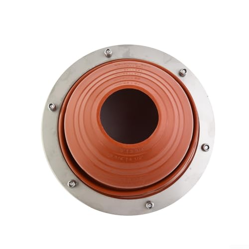 Vasiumic Großes Glockenzelt-Ofenrohr-Blinkset mit Verbrühungsschutz aus Silikon und Metallringen, verstellbare 75–160 mm Kaminrohrdichtung für Campingzelte, Schuppen (2er-Pack) von Vasiumic