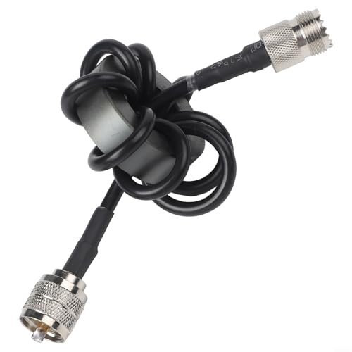 Vasiumic HF Kurzwellen-Funk-Magnetring-Drosselspule 1,8-30 MHz EM-25 200 W EM-43 1000 W Anti-Interferenz 1:1 Stromtyp Balun M männlich-weiblich Schnittstellenstecker-Serie (EM-25) von Vasiumic