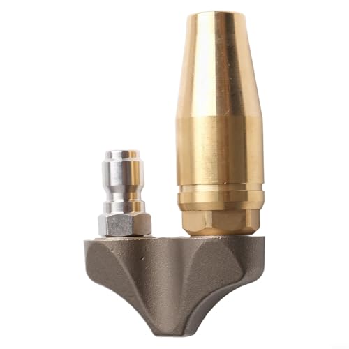 Vasiumic Hochdruckreiniger-Düse, 3/8 Zoll umgekehrter Turbinen-Reinigungsaufsatz, Edelstahl-Abflussdüse, für mehrere Oberflächen, Betonreiniger, robuste Reinigung von Vasiumic