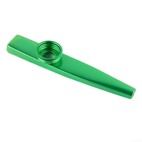 Vasiumic Metall Kazoo Musikinstrument Aluminiumlegierung Mund-Harfe Flöte für Anfänger und Musikliebhaber, leichtes 12 cm tragbares Design in mehreren Farben (grün) von Vasiumic