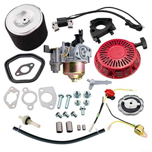Vasiumic Motor Tune-Up Kit mit komplettem Rückstoßstarter Vergaser Set Luftfilter Zündspule Hochdruckreiniger Wasserpumpen Kleinmotor Reparatursatz für Hochdruckreiniger von Vasiumic