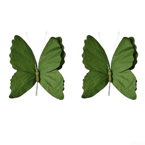 Vasiumic Papier-Schmetterling-Dekorationen, Hochzeits-Party-Dekorationen, hängende Schmetterlings-Ornamente, Simulations-Schmetterling-Dekoration, Heimwanddekorationen (grün) von Vasiumic