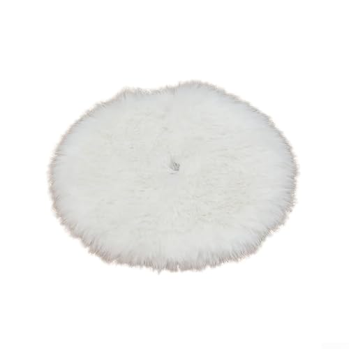 Vasiumic Plüsch-Weihnachtsbaumrock, weich, einfarbig, Urlaubsdekorationsmatte für große oder kleine Weihnachtsbäume, leicht zu reinigen, rosa oder weiß, 55 cm oder 34 cm (N) von Vasiumic