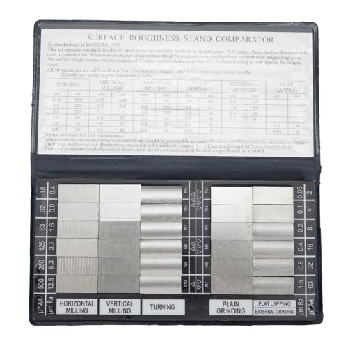Vasiumic Probeblock-Set für Außenoberflächen Ra0,05–12,5 mm für Oberflächen-Inspektionslehre in CNC-Bearbeitung, Metallarbeiten und industrielle Qualitätskontrolle Vasiumic Probeblock-Set für Außenoberflächen Ra0,05–12,5 mm für Oberflächen-Inspektionslehre in CNC-Bearbeitung, Metallarbeiten und industrielle Qualitätskontrolle von Vasiumic