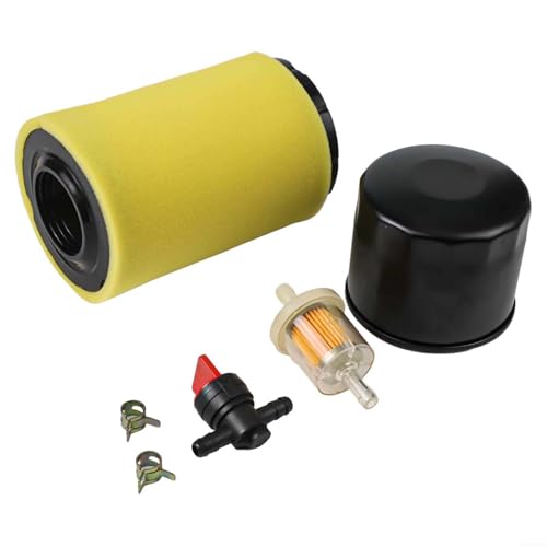 Vasiumic Rasenmäher Filter Kit Ersatzluft Öl Kraftstofffilter Set mit Absperrventil Gartengeräte Filter Mäher Service Teile Rasenfilter Kit Mäher Luftfilter von Vasiumic