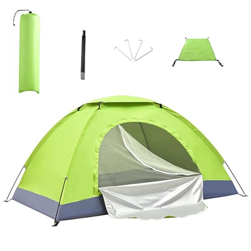Vasiumic Ultraleichtes Wanderzelt für 1–2 Personen, Doppeltür mit Sichtschutz, 190T Polyester-Taft, 210D Oxford-Basis, hochfeste Fiberglas-Stangen, Regenfliege im Lieferumfang enthalten (1 Person von Vasiumic