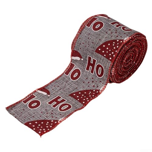 Vasiumic Weihnachtsband aus Leinen und Draht, festliche dekorative Rolle für Weihnachtsbaum, Kranz, Girlande und Verpackung, 3 Rollen oder 1 Rolle (grau) von Vasiumic