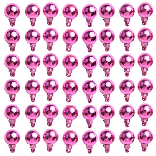Vasiumic Weihnachtskugel-Set, bruchsicher, Kunststoff, 5,5 cm, Glitzer-Dekorationen, gemischte Farben, für Feiertage, festliche Party-Dekoration, 48 Stück (Rosarot) von Vasiumic