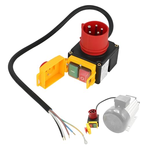 Vaskula Motorschutzschalter 400V mit Deckung Wasserdicht Motorschutzschalter Drei-Phasen-Schalter 400V Notausschalter Elektromagnetisch für Tischsägen Bohrmaschinen Bandsägen Vaskula Motorschutzschalter 400V mit Deckung Wasserdicht Motorschutzschalter Drei-Phasen-Schalter 400V Notausschalter Elektromagnetisch für Tischsägen Bohrmaschinen Bandsägen von Vaskula