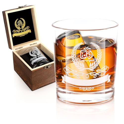 Vasmeiy Whisky Gläser Whiskeygläser 300 ml Whiskyglas mit Gravur Glas Personalisiert Tumbler Glas Geschenke zum 50 Geburtstag Mann für Männer von Vasmeiy