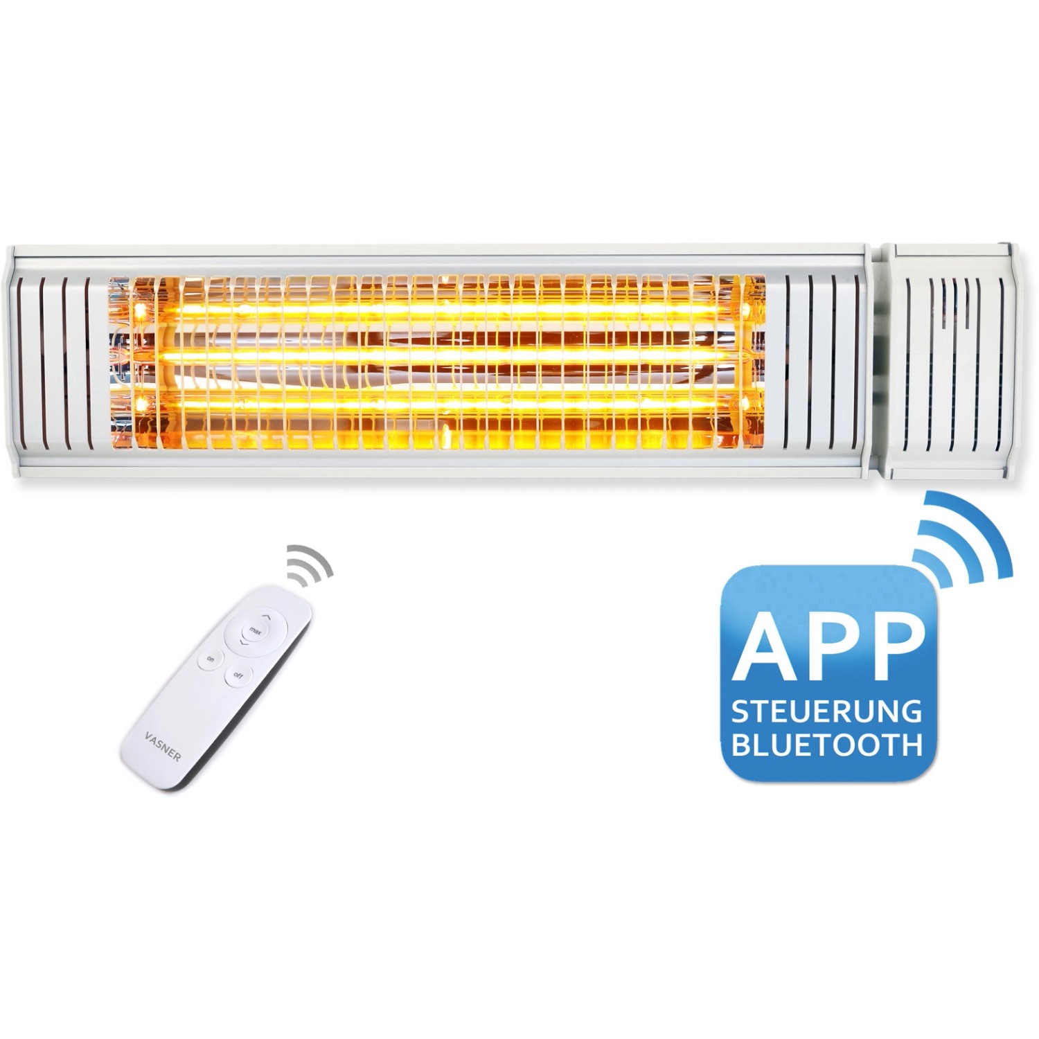 VASNER Appino 20 Bluetooth Infrarot-Heizstrahler 2000 W Weiß von Vasner