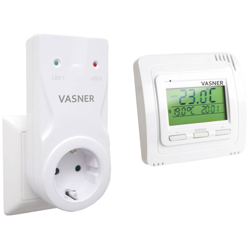 Vasner Funkthermostat-Sender VFTB-AS mit Steckdosenempfänger von Vasner